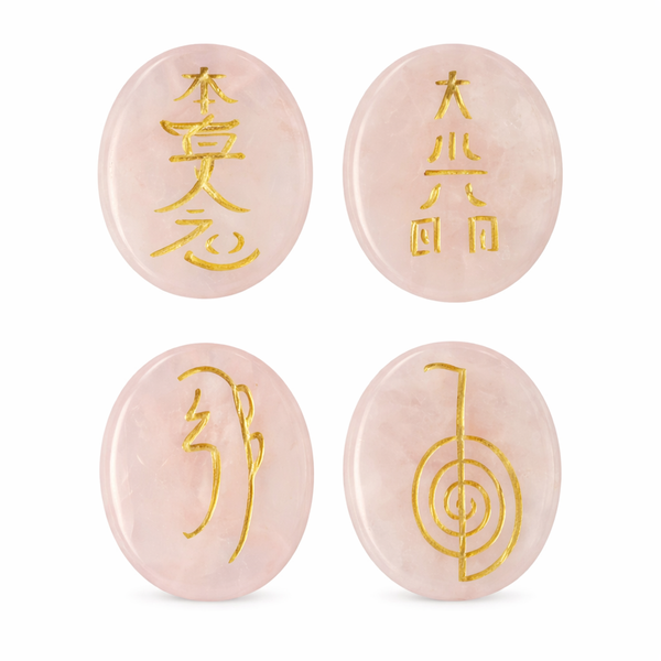 Reiki Stenen Set Rozenkwarts
