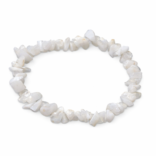 Edelsteen Splitarmband Chalcedoon Wit
