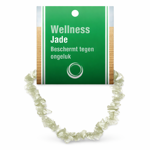 Edelsteen Splitarmband Jade met Uitlegkaart