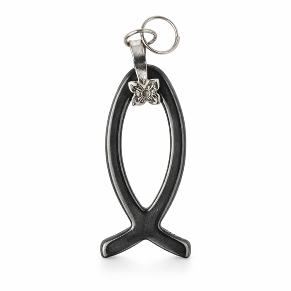 Edelstenen Hanger Hematiet Vis