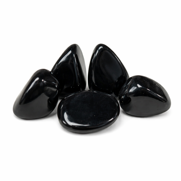 Obsidiaan Zilver Trommelstenen 100g Mexico