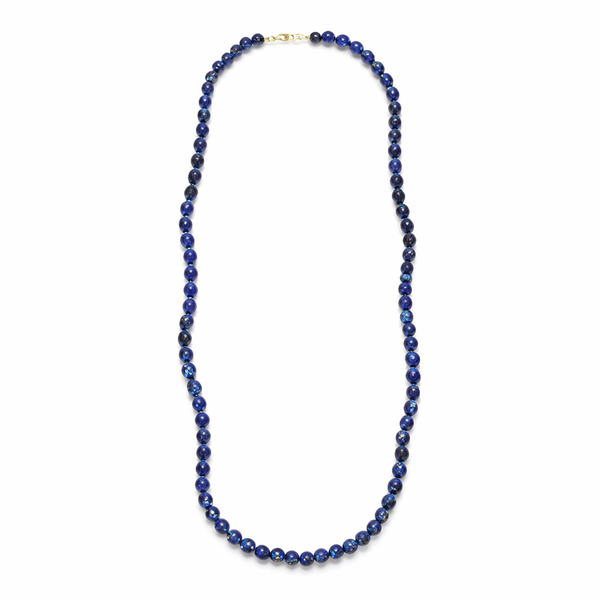 Lapis Lazuli Kralenketting 8mm 73cm met Slotje