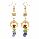 Edelsteen Oorhangers Chakra - Ster &amp; Maan
