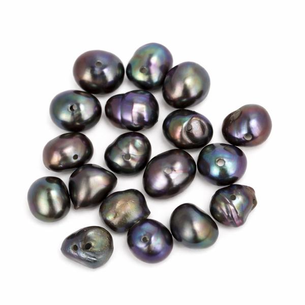Parel kralen grijs 5 mm 20 stuks bijgekleurd