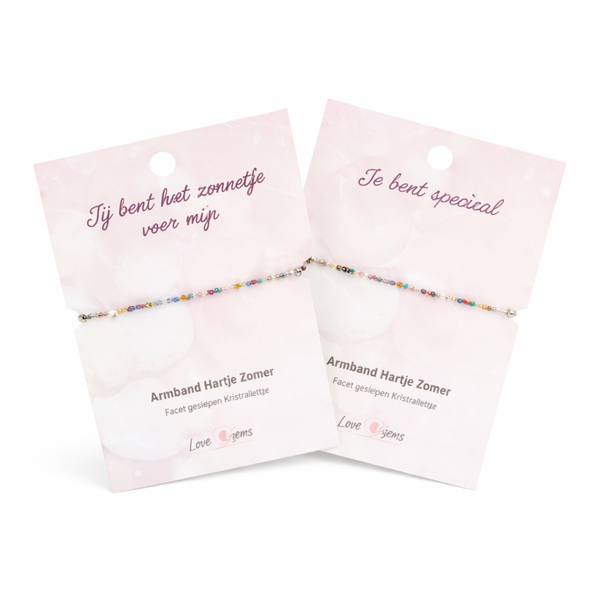 Edelsteen Armband Multikleur – Hartje Zomer – Love Gems