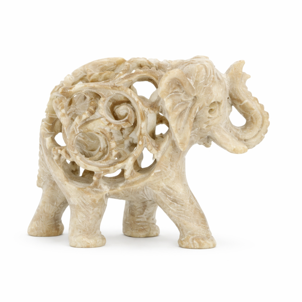 Speksteen Olifant Beeldje Indiaanse Afkomst Kalmerend Aardend Zelfvertrouwen