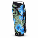 Blauwe sarong bloemen patroon strand sauna accessoire