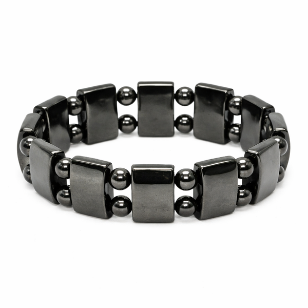 Fantasy magneetarmband met diverse kralen op stevig elastiek