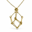Kooihanger en ketting goudkleur nikkelvrij materiaal steen tot 4 cm