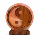 Zoutsteen Yin Yang Lamp Inclusief Kabel en 15 Watt Lampje