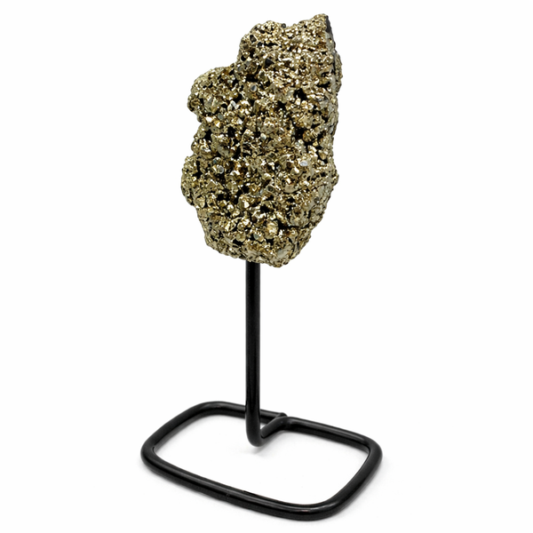 Pyriet halfedelsteen op standaard decoratief object