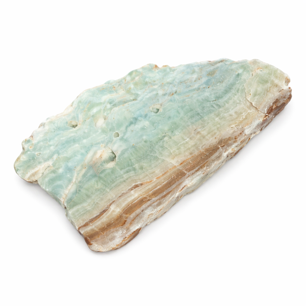 Caribbean Blue Calciet Schijf uit Afghanistan Half-Edelsteen 825 Gram