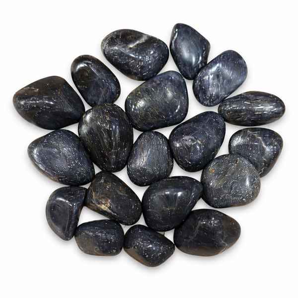 250 gram blauwe Aventurijn trommelstenen uit Brazilië