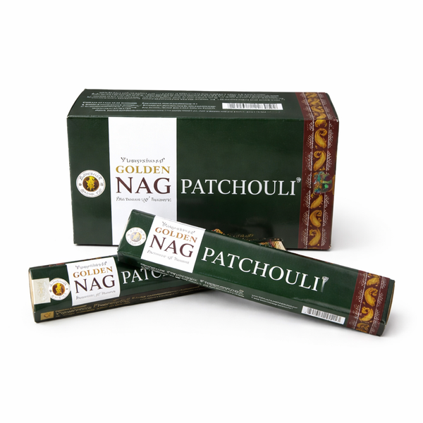Vijayshree Golden NAG Patchouli Wierook Stokjes Aroma Therapie Ontspanning