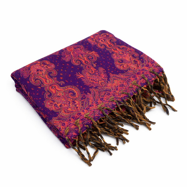 YogaStyles Meditatiedeken rood paars nr 126 van acrylic wool
