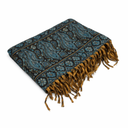 Meditatiedeken Zwart Oranje Blauw Acrylic Wool Nr 121