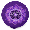 YogaStyles meditatiekussen paars lotus ohm borduursel India productie