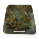 Labradoriet Sculptuur Madagaskar Mystieke Edelsteen Decoratie Blauwgroene Glans