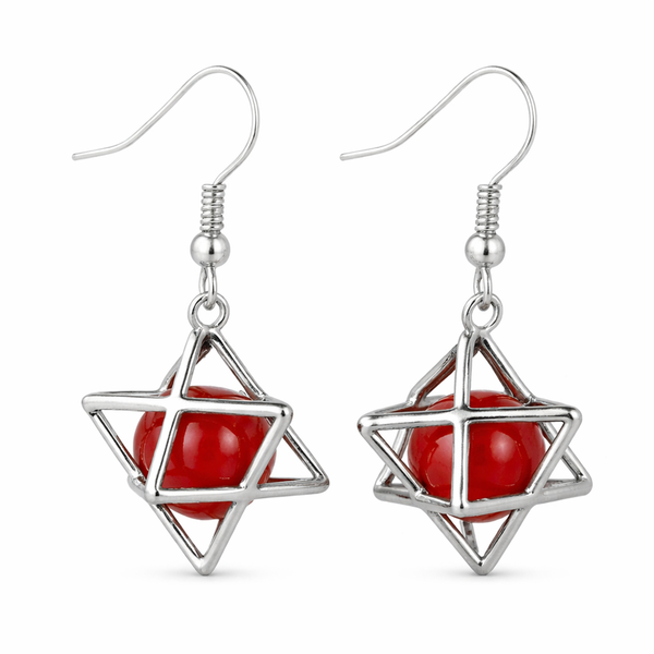 Oorbellen Carneool Merkabah