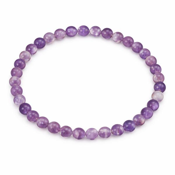 Edelsteen Armband Amethist - kinderarmbandje - 4 mm