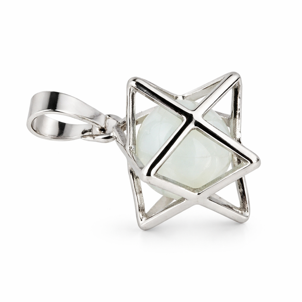 Edelstenen Hanger Opaliet Merkabah (Synthetisch)
