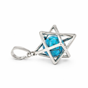 Edelstenen Hanger Howliet Merkabah (bijgekleurd)