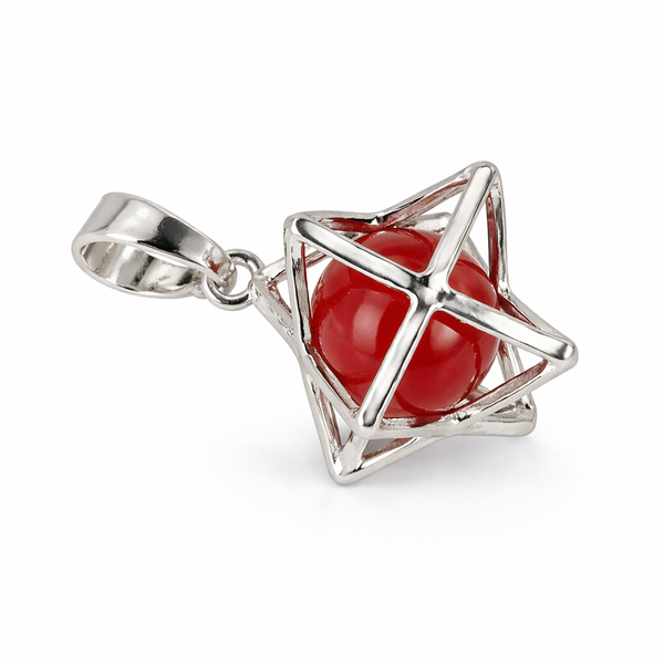 Edelstenen Hanger Carneool Merkabah