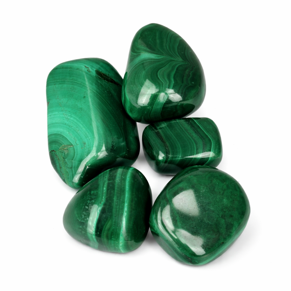 Malachiet Trommelstenen Kongo 100 gram 4-6 Stuks