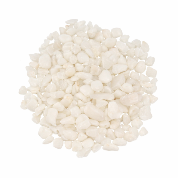 Trommelstenen Sneeuwkwarts (5-10 mm) - 100 gram
