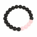 Lavasteen Kralenarmband met Roze Kwarts voor Liefde en Creativiteit