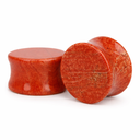 Plug Oorpiercing Jaspis Rood - 20 mm (Set van 2)