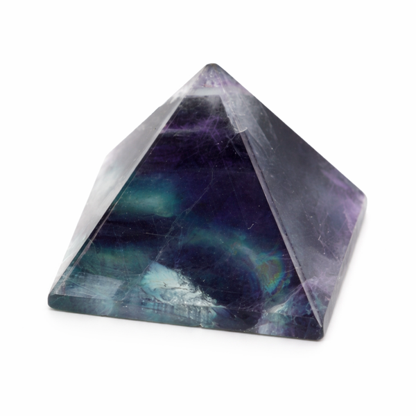 Fluoriet Edelsteen Piramide 35 mm