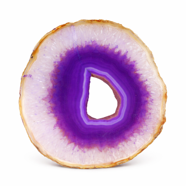 Paarse Agaatschijf Klein (6 - 10 cm)