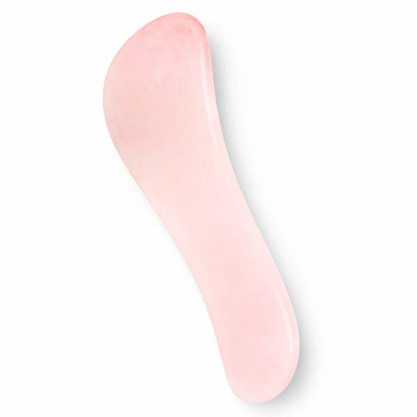 Guasha Schraper Rozenkwarts S-vorm