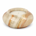 Waxinelichthouder Edelsteen Argoniet Wit Rond (ca. 7.5 cm)