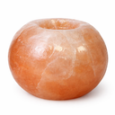 Zoutsteen Waxinelichthouder Oranje/Roze Bol (660 gram) 8 x 7.5 cm