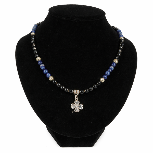 Mannen Ketting van Onyx en Lapis Lazuli
