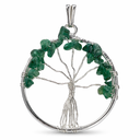 Aventurijn Groen Levensboom Hanger (30 mm)
