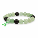 Edelsteen Armband Groene Aventurijn Powerbead met Lavasteen (21 cm)