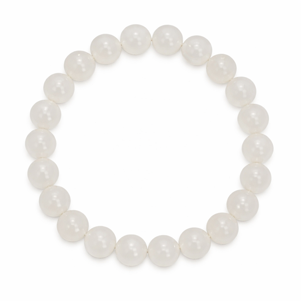 Edelsteen Armband Witte Jade Powerbead