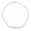 Edelstenen Bar Ketting Roze Kwarts