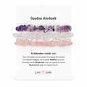 Edelsteen Splitarmband Gouden Driehoek