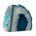 Waxinelichthouder Edelsteen Agaat Blauw (ca 8-9 cm hoog)