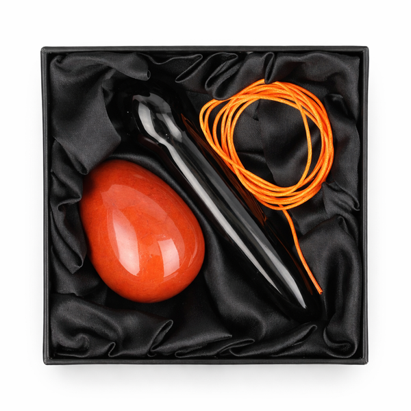 Yoni Massage Set Jaspis - Obsidiaan