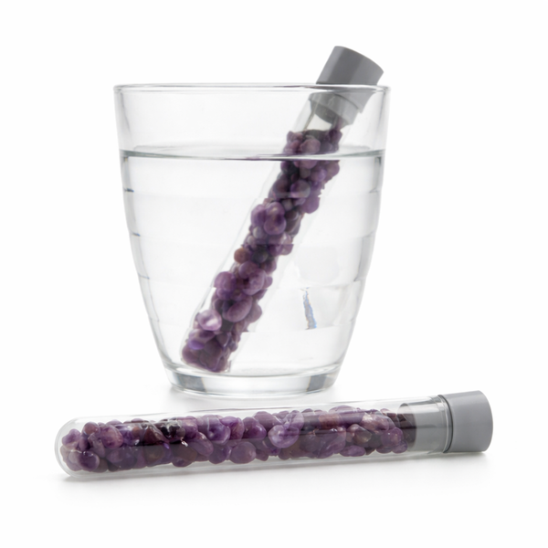 Amethist Waterwand met Steentjes voor Glasgebruik, Enkele Buis Exclusief Glas