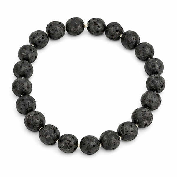 Edelsteen Armband Lavasteen Powerbead