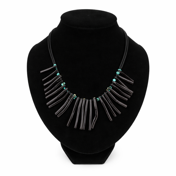Ketting Koraal (Imitatie) met Turkoois Kralen