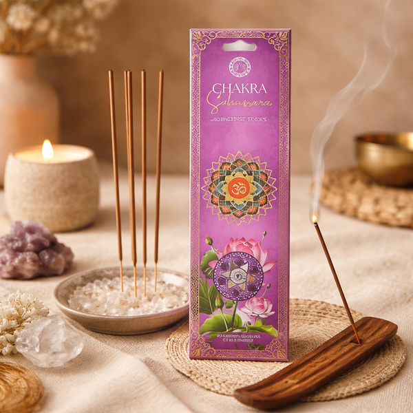 Wierook Sahasrara Kruinchakra Oud En Amber 40 Stokjes