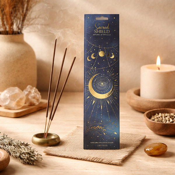 Carnatia Starry Spell Wierook Sacred Shield Smoke & Vanilla 20 Stokjes