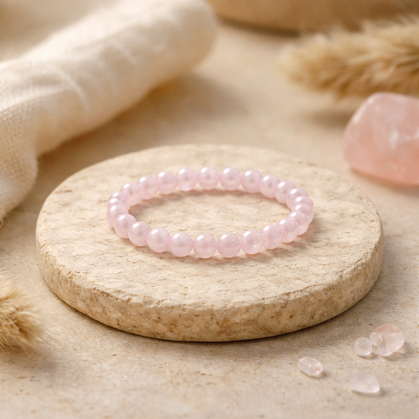 Elastische Ring Rozenkwarts 3mm